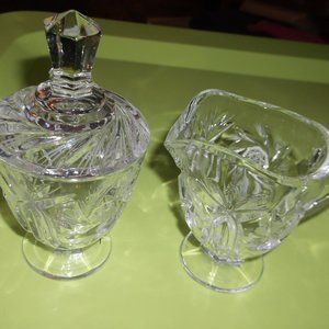 none Accents - cut crystal creamer an sugar set none Accents - cut crystal creamer an sugar set